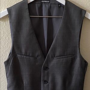 Express Slim Oxford Suit Vest